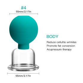 Color: No. 4 green ball - Plastic Cup Cupping Suction Ball Simple Portable Household Cupping Set Cupping Accessories