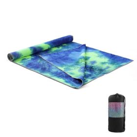 Color: F - Tie-Dye Printing Yoga Blanket Widening Pad Towel Particle Yoga Drape