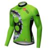 Color: Green 02, Size: M-Normal, Model:  - Customizable Men's Long Sleeve Cycling Jerseys With Fleece