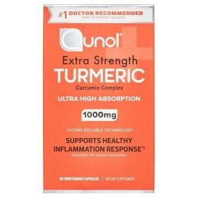Qunol Turmeric Curcumin Capsules (60 Count) with Ultra High Absorption, 1000mg Joint Support Herbal Supplement