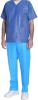 Blue Disposable Scrub Pants, X-Large Pack of 10 Polypropylene 35 GSM Disposable Pants Medical with Waist Ties. Breathable Disposable Scrubs for Women
