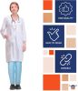 Blue Disposable Scrub Pants, X-Large Pack of 10 Polypropylene 35 GSM Disposable Pants Medical with Waist Ties. Breathable Disposable Scrubs for Women