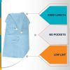 Blue Disposable Isolation Gown. 50 Pack Disposable Gowns Medical with Cuffs, Sleeves, Back Ties. 45 GSM SPP Disposable Medical Gowns for Women and Men