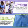 Disposable Lab Coats for Adults, Medium. Pack of 10 Blue SMS Knee Length Lab Coat Disposable. 60 GSM Disposable Coats Medical. Painting Lab Coat with