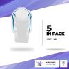 Disposable Isolation Gown, X-Small. Pack of 5 White PPE Gowns Disposable. 35 GSM SMS Medical Disposable Gowns with Sleeves. Medical Isolation Gowns Di
