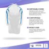 Disposable Isolation Gown, X-Small. Pack of 5 White PPE Gowns Disposable. 35 GSM SMS Medical Disposable Gowns with Sleeves. Medical Isolation Gowns Di