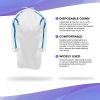 Disposable Isolation Gown, X-Small. Pack of 5 White PPE Gowns Disposable. 35 GSM SMS Medical Disposable Gowns with Sleeves. Medical Isolation Gowns Di