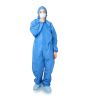 Blue Disposable Coveralls with Hood, XL. 1 Pack 50 GSM PP Painters Suit Disposable. Unisex Hazmat Suits Disposable. Disposable Painters Coveralls with