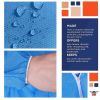 Blue Disposable Coveralls with Hood, XL. 1 Pack 50 GSM PP Painters Suit Disposable. Unisex Hazmat Suits Disposable. Disposable Painters Coveralls with