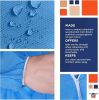 Blue Disposable Coveralls with Hood, XL. 1 Pack 50 GSM PP Painters Suit Disposable. Unisex Hazmat Suits Disposable. Disposable Painters Coveralls with