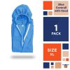 Blue Disposable Coveralls with Hood, XL. 1 Pack 50 GSM PP Painters Suit Disposable. Unisex Hazmat Suits Disposable. Disposable Painters Coveralls with