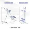 Ab Machine with LCD Monitor and 4 Adjustable Heights-Purple - Color: Purple