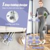 Ab Machine with LCD Monitor and 4 Adjustable Heights-Purple - Color: Purple