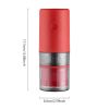 Portable Electric Grinder with Transparent Storage Bin USB Rechargeable Adjustable Coarseness Coffee Grinder Black