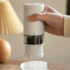 Portable Electric Grinder with Transparent Storage Bin USB Rechargeable Adjustable Coarseness Coffee Grinder Black