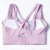 Sports Bra For Women Padded Support Criss Cross Strappy High Impact Quick-drying Bras For Yoga Exercise Athletic caramel colour L (57.5-62.5kg)