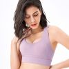 Sports Bra For Women Padded Support Criss Cross Strappy High Impact Quick-drying Bras For Yoga Exercise Athletic caramel colour L (57.5-62.5kg)