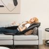 Massage Chair Pad with Heat and Vibration-Black - Color: Black