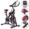 Household Adjustable Indoor Exercise Cycling Bike Trainer with Electronic Meter - Color: Black