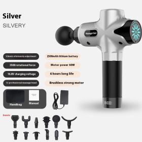 Color: Silver 168v, Specifications: European Standard - Fascia Massage Muscle Relaxation Electric Impact