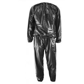Color: Black, Size: 4XL - Sauna Fitness Clothing Control Body Suit Exercise Sportswear