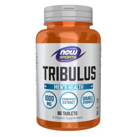 NOW Sports Nutrition, Tribulus (Tribulus terrestris) 1,000 mg, Double Strength, Men's Health, 90 Tablets