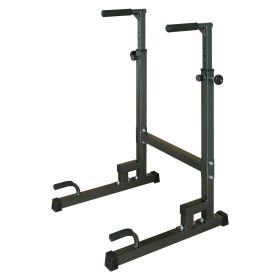 Power Tower Dip Station with Bench Pull Up Bar Stand Adjustable Height Heavy Duty Multi-Function Fitness Training Equipment.